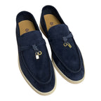 Loro Piana Summer Charms Walk Loafer Navy Blue 39