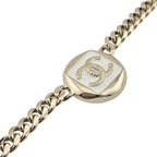 Chanel CC Gold White Enamel Bracelet 2025 CHANEL
