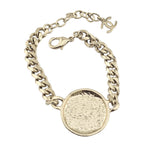 Chanel CC Gold White Enamel Bracelet 2025 CHANEL
