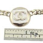 Chanel CC Gold White Enamel Bracelet 2025 CHANEL