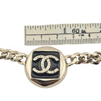 Chanel CC Gold Black Enamel Bracelet 2025 CHANEL