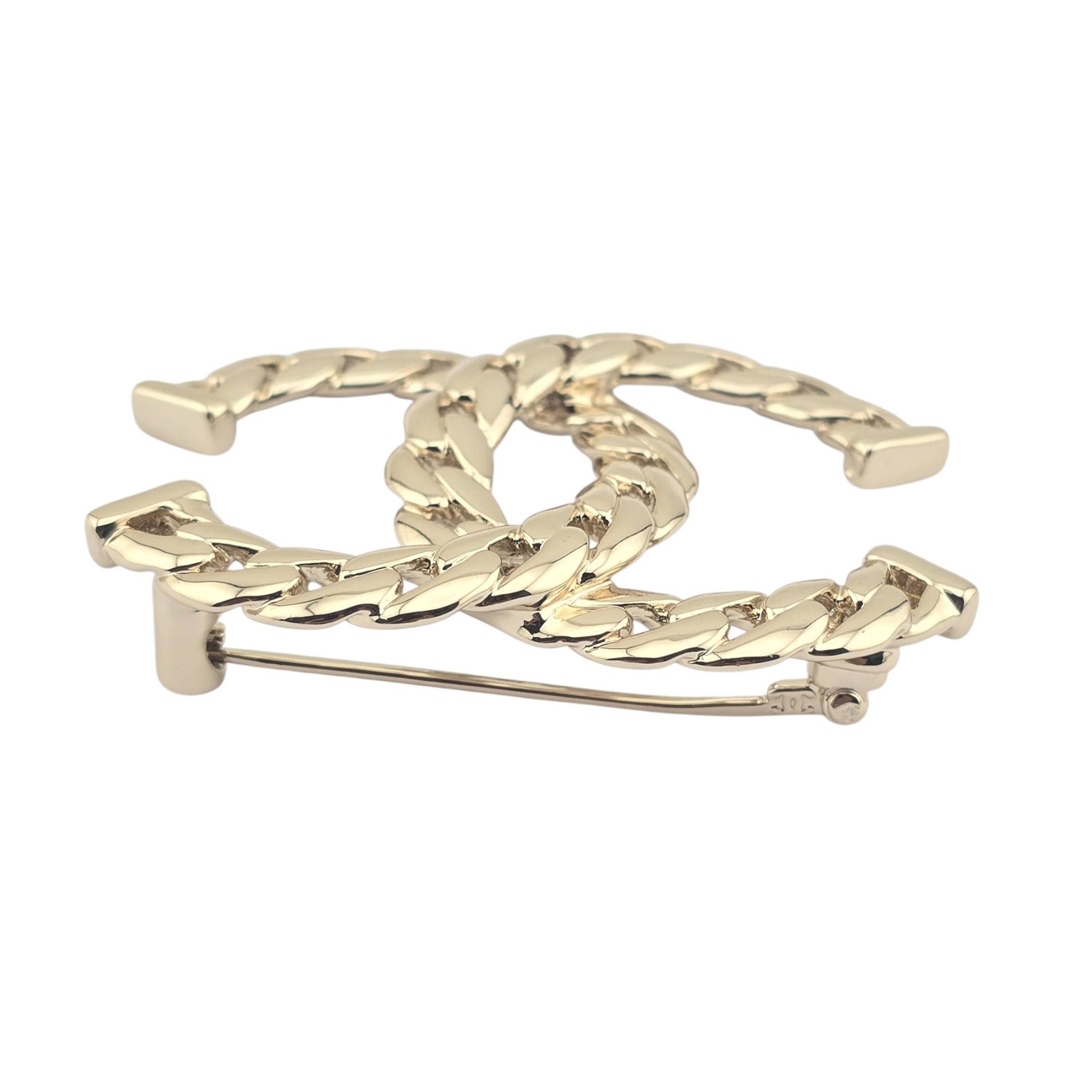Chanel CC Gold Chain Link Brooch 2024 CHANEL