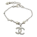 Chanel CC Silver Faux Pearl Bracelet 2024 CHANEL