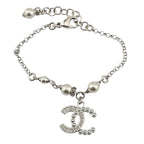 Chanel CC Silver Faux Pearl Bracelet 2024 CHANEL