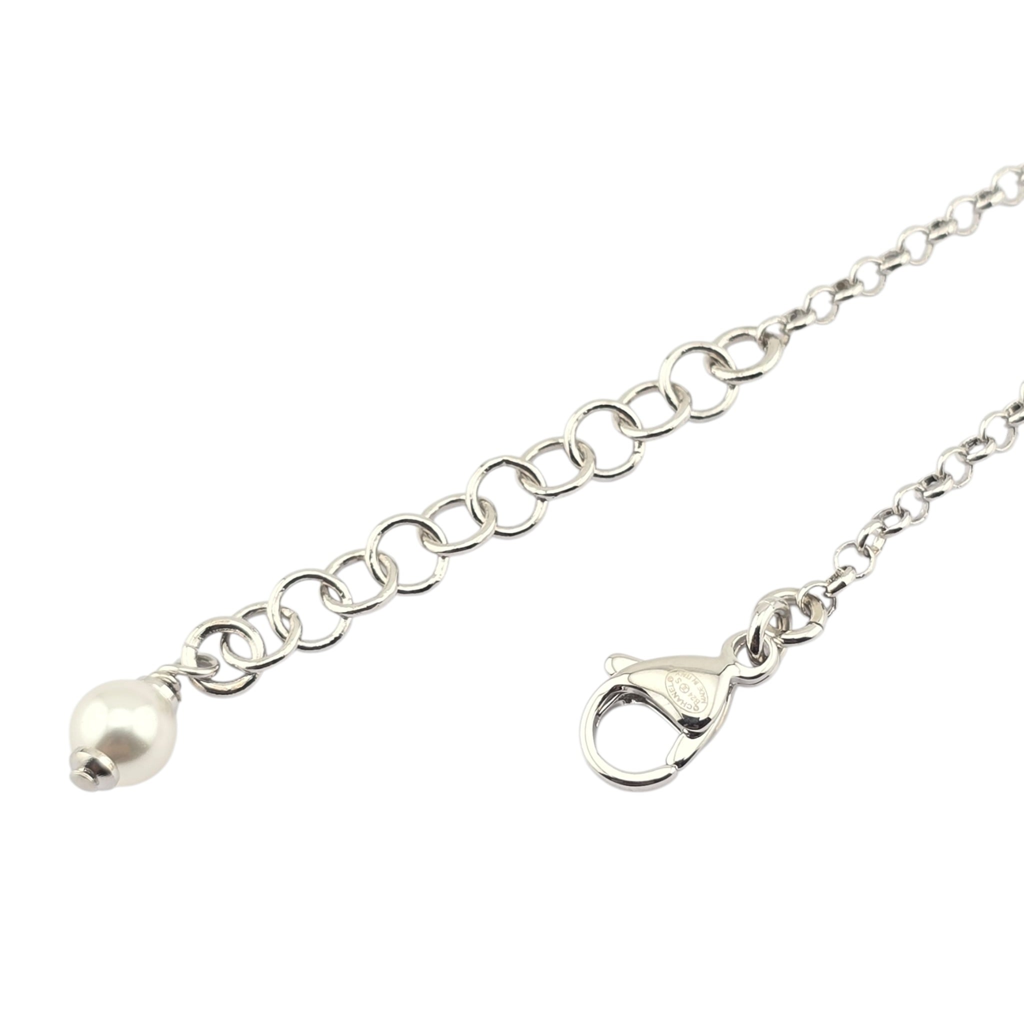 Chanel CC Silver Faux Pearl Bracelet 2024 CHANEL