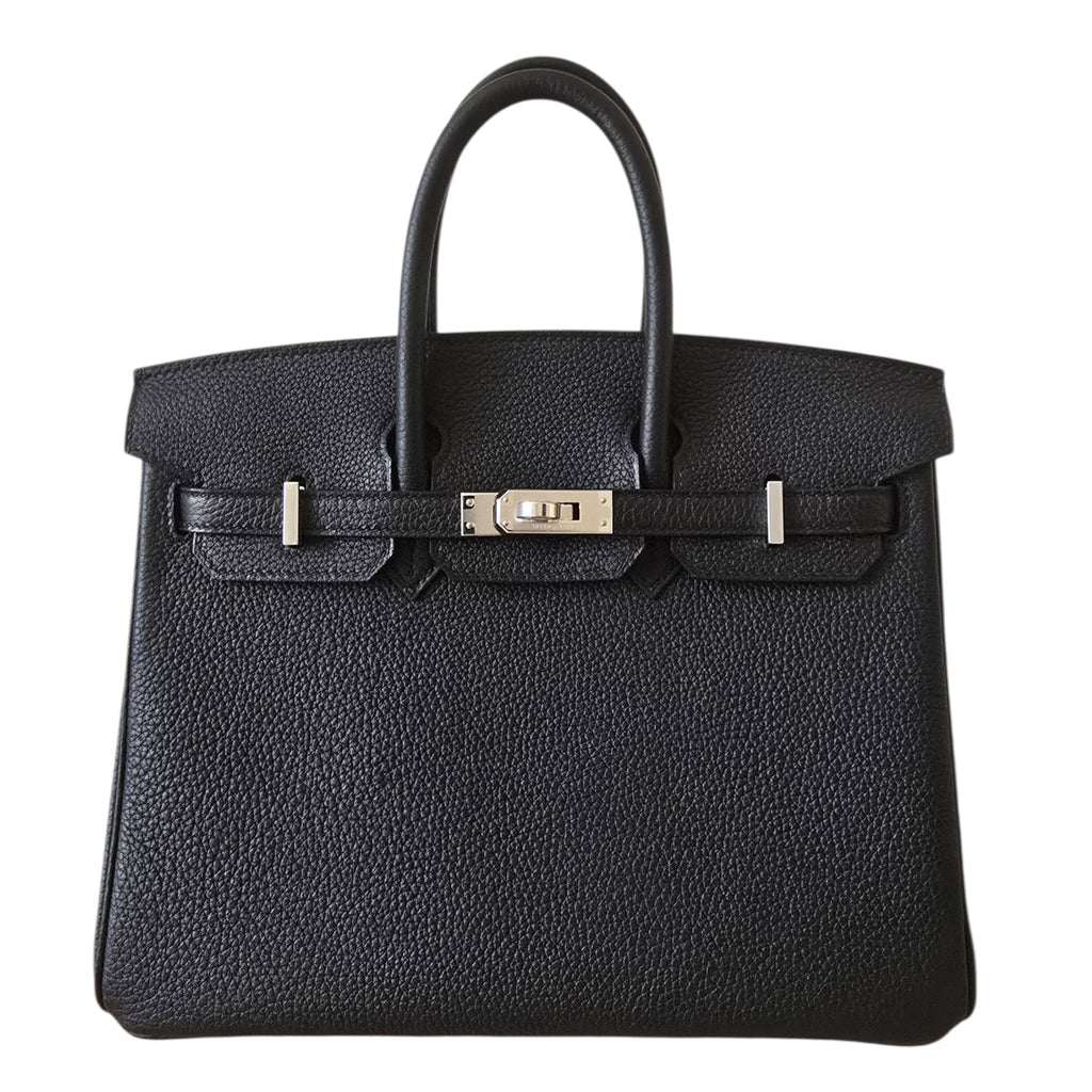 Hermès Birkin 25 Noir Togo Palladium Hardware HERMES