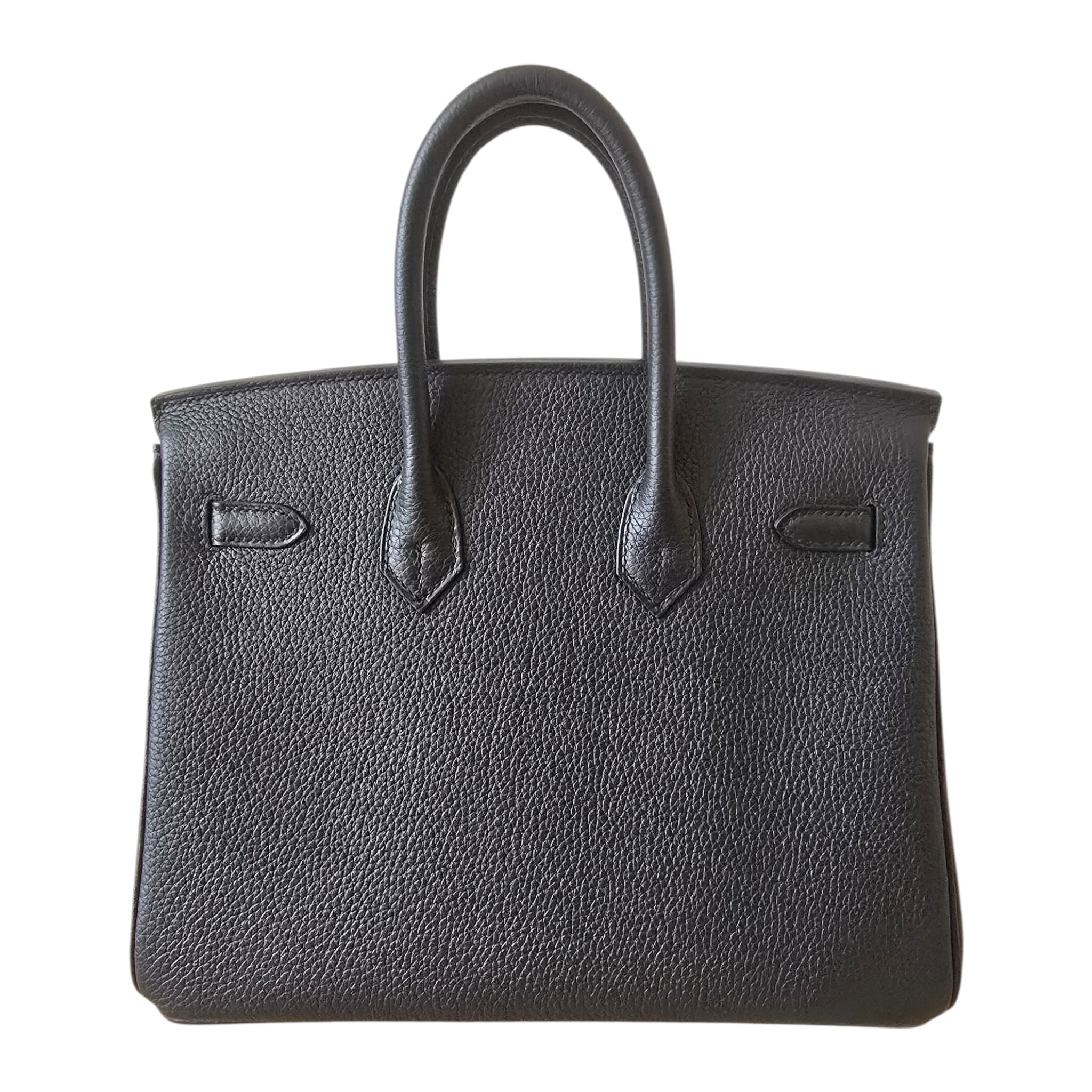 Hermès Birkin 25 Noir Togo Palladium Hardware HERMES