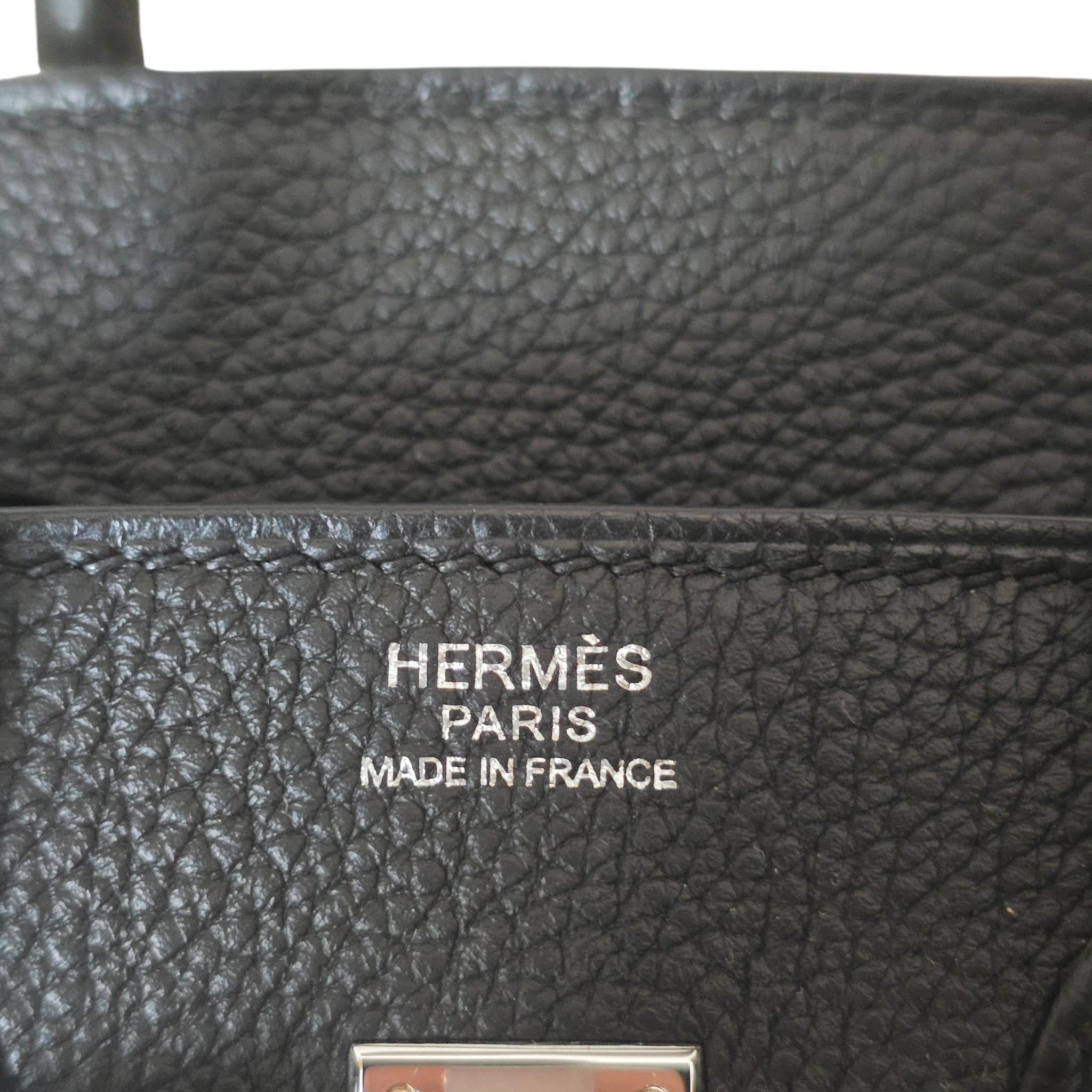 Hermès Birkin 25 Noir Togo Palladium Hardware HERMES