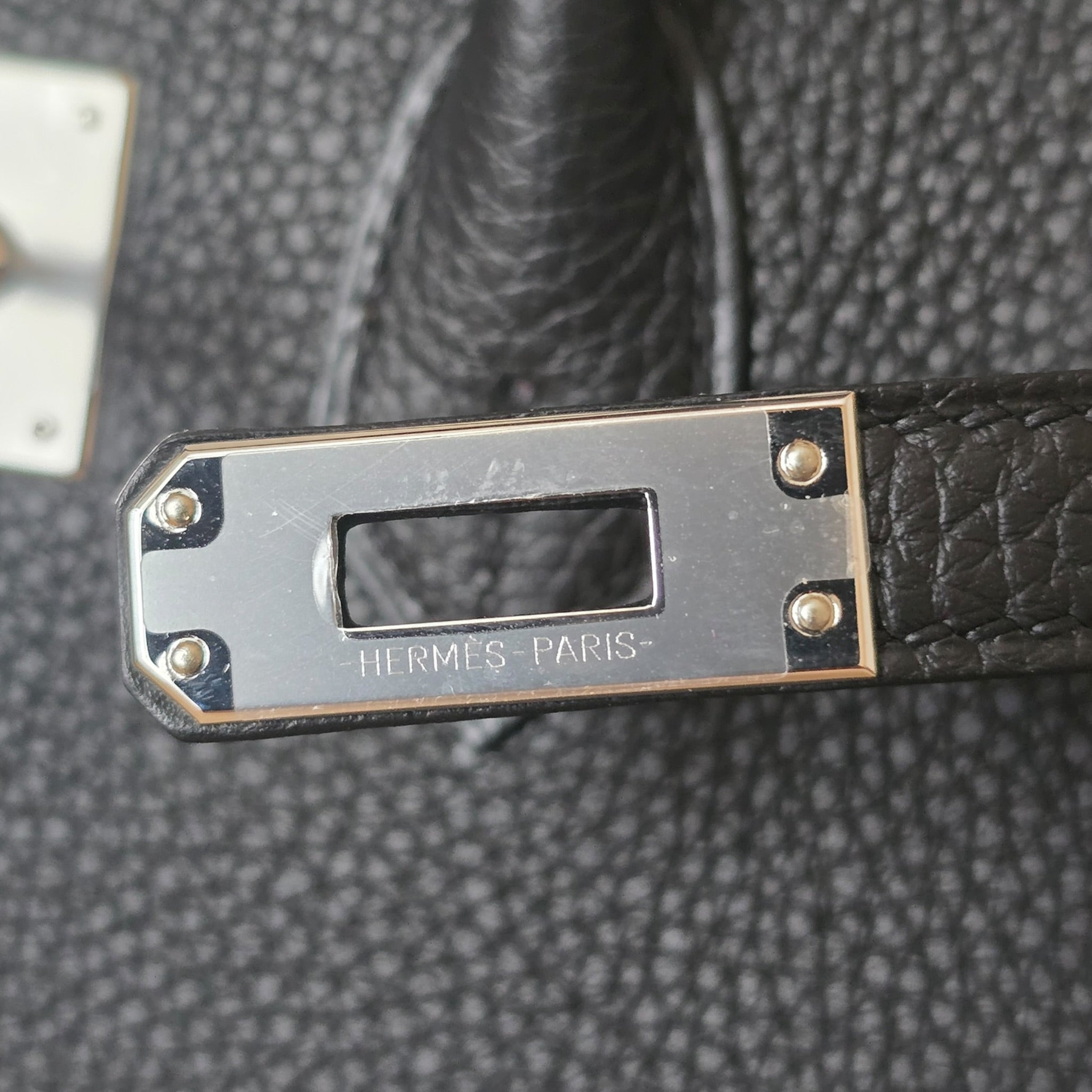 Hermès Birkin 25 Noir Togo Palladium Hardware HERMES