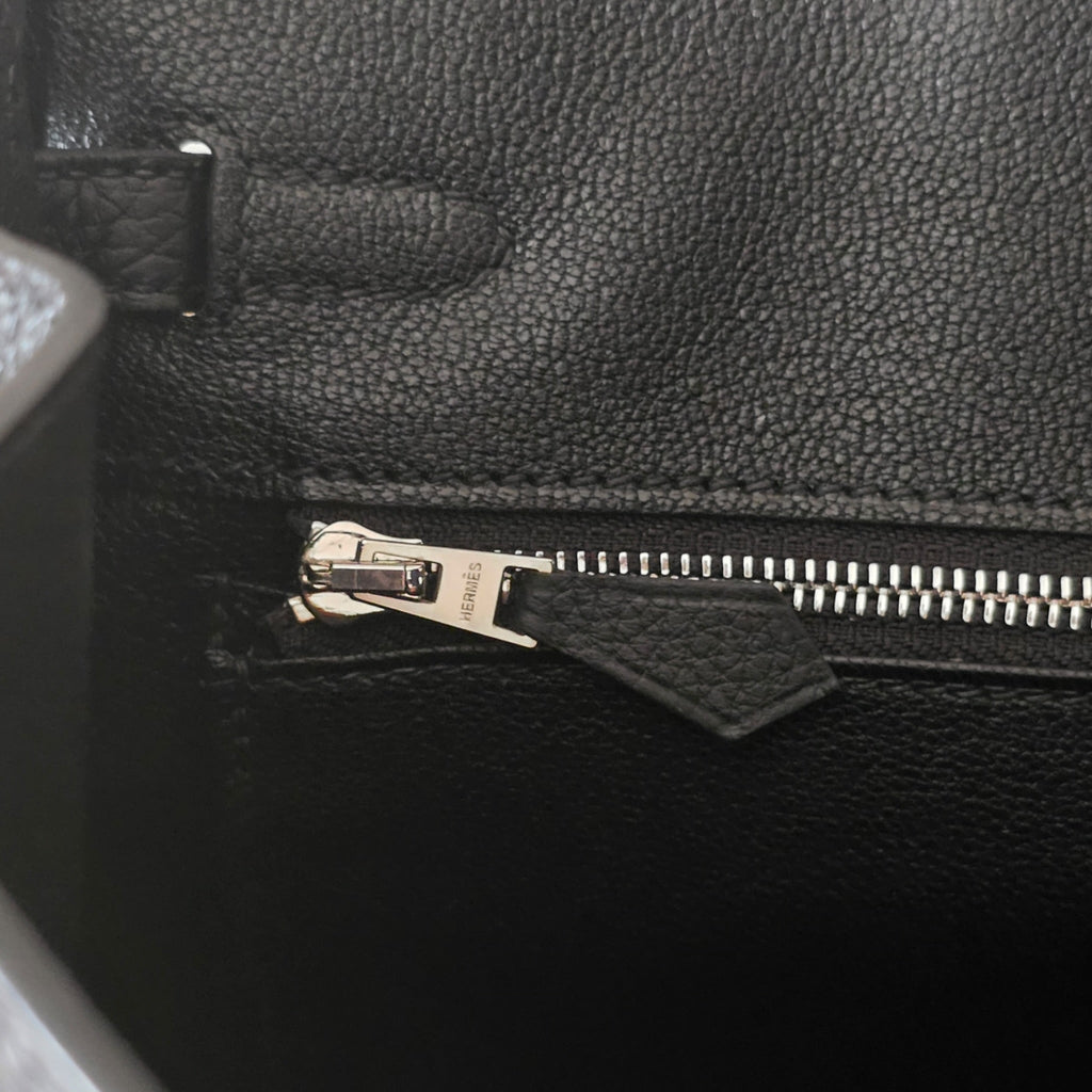 Hermès Birkin 25 Noir Togo Palladium Hardware HERMES