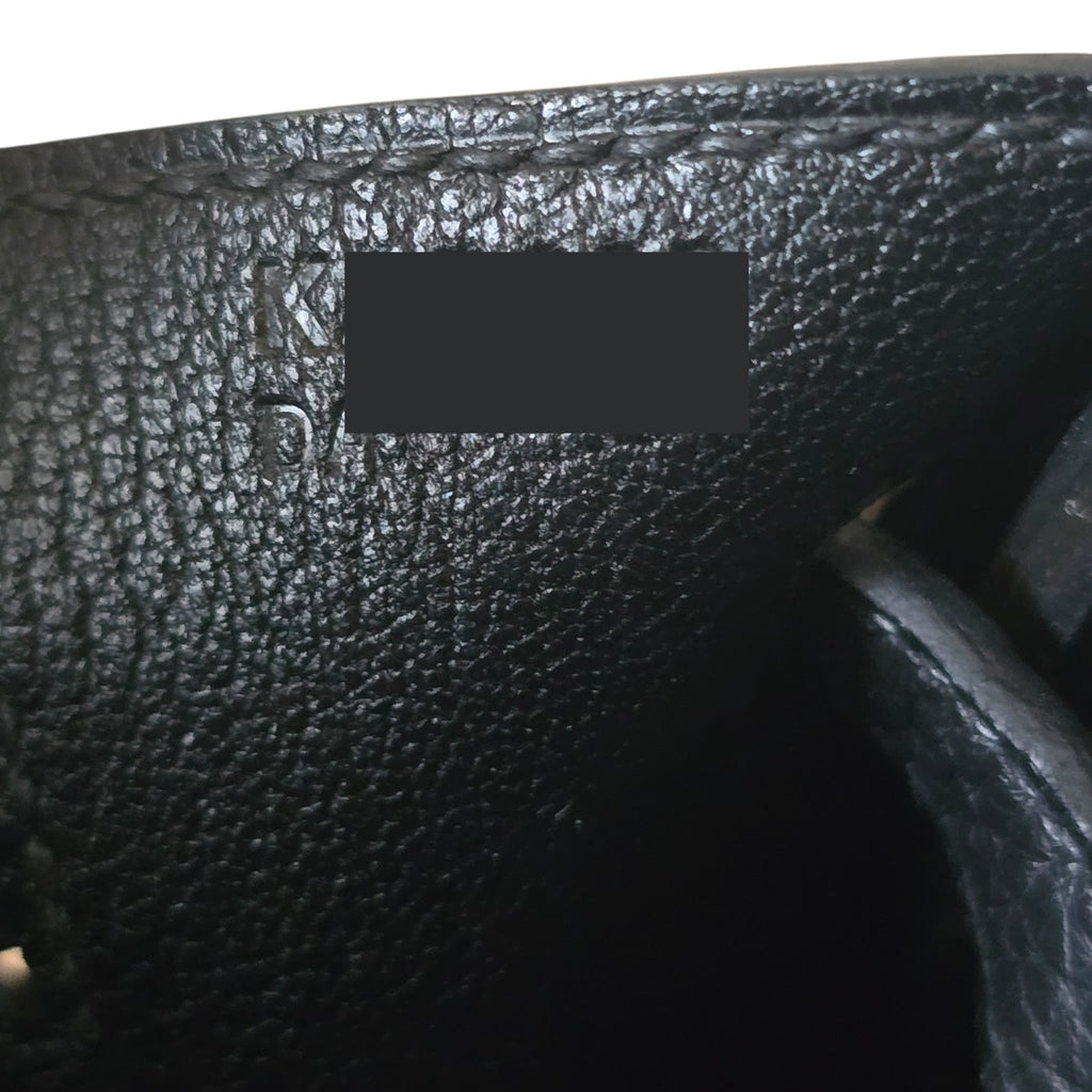 Hermès Birkin 25 Noir Togo Palladium Hardware HERMES