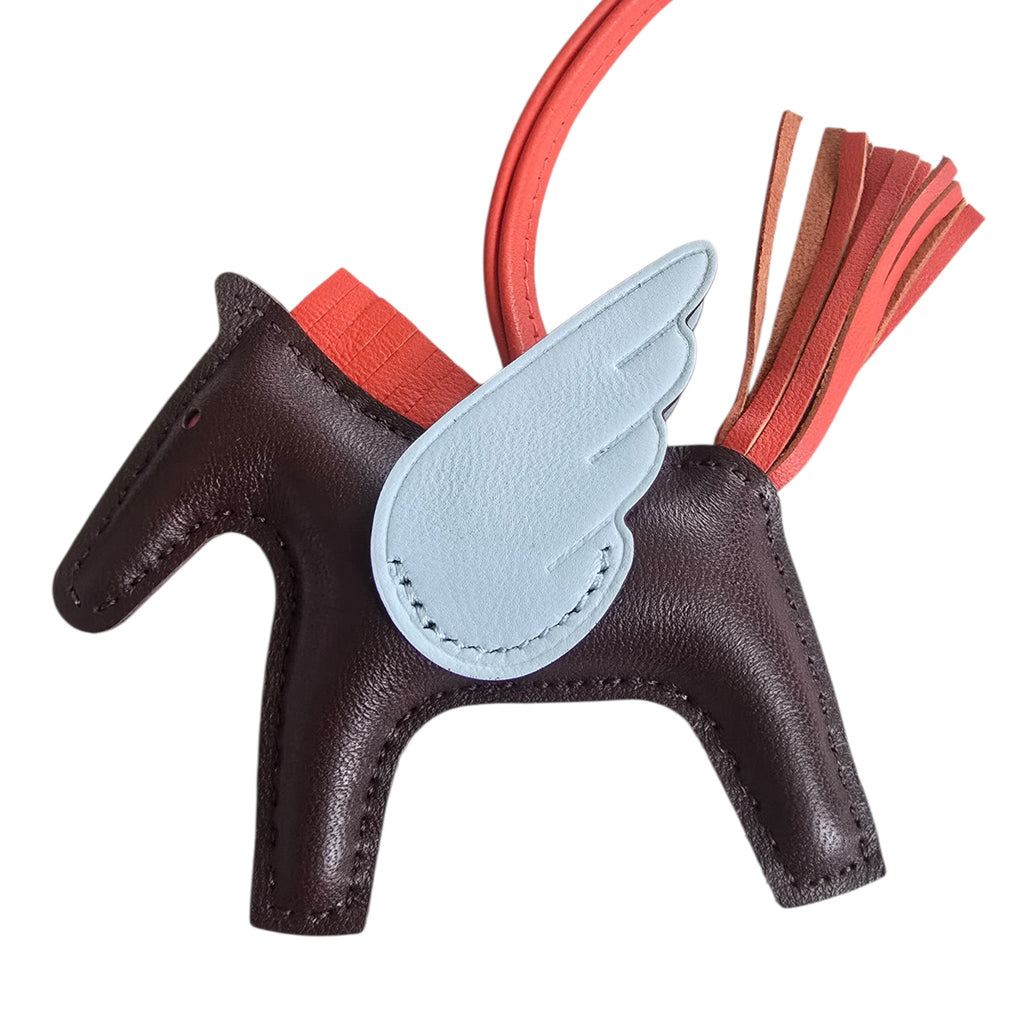 Hermès Rodeo Pegase PM Bag Charm Rouge Sellier/Bleu Brume/Capucine HERMES