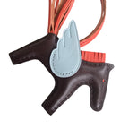 Hermès Rodeo Pegase PM Bag Charm Rouge Sellier/Bleu Brume/Capucine HERMES