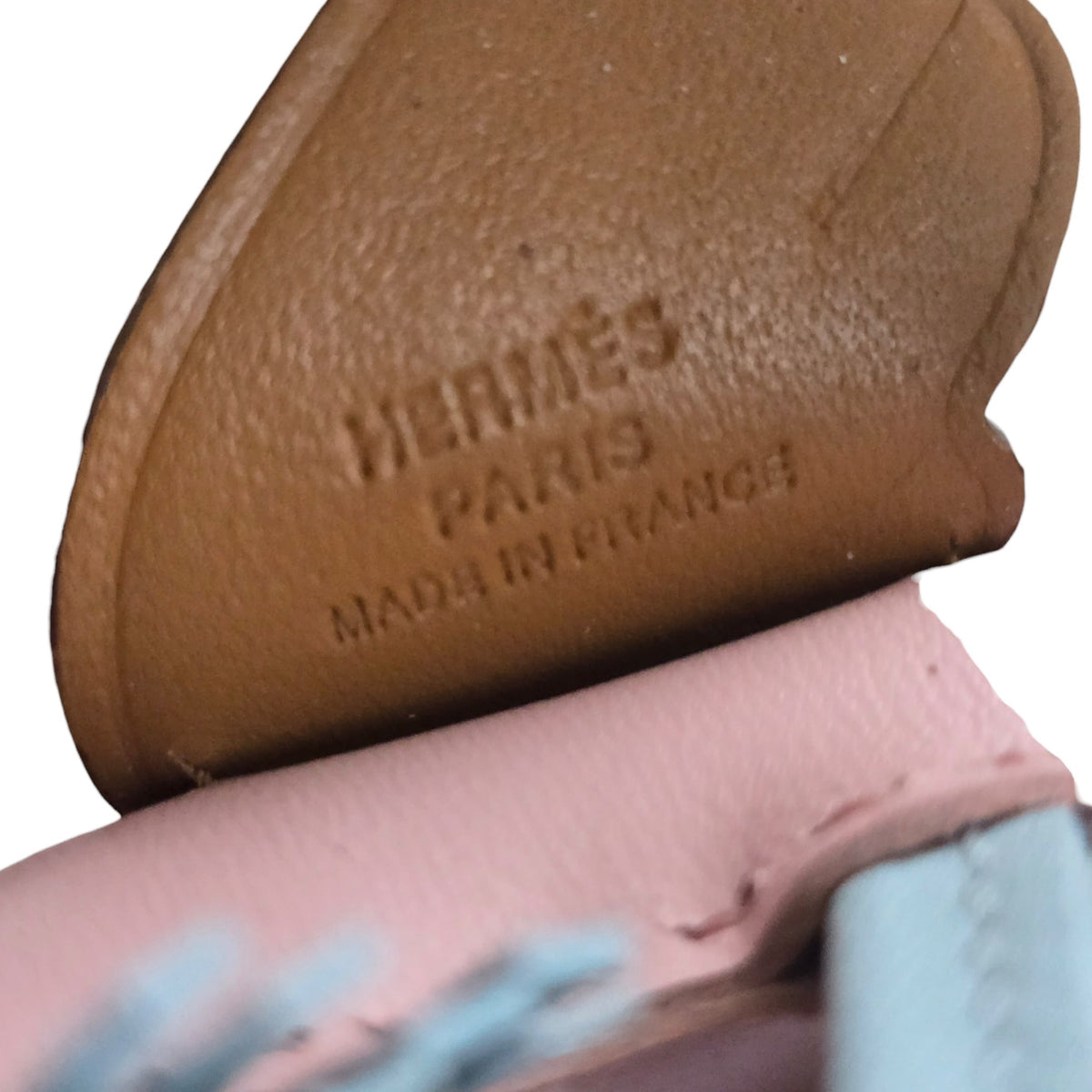 Hermès Rodeo Pegase PM Bag Charm Rose Sakura / Bleu Brume