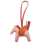 Hermès Rodeo Pegase PM Bag Charm Rose Sakura/Bougainvillea/ Orange