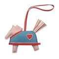 Hermès Rodeo Robeo Coeur Bag Charm PM Rose Darling, Bleu Celeste & Rouge Radieux Milo Lambskin