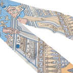Hermes Silk Twilly Objets de Curiosite Blue