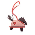 Hermès Rodeo Robeo Coeur Bag Charm PM Terre / Capucine / Rose Sakura / Terre Milo Lambskin