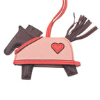Hermès Rodeo Robeo Coeur Bag Charm PM Terre / Capucine / Rose Sakura / Terre Milo Lambskin