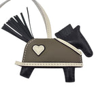 Hermès Rodeo Robeo Bag Charm PM Noir / Craie / Étoupe / Noir Milo Lambskin