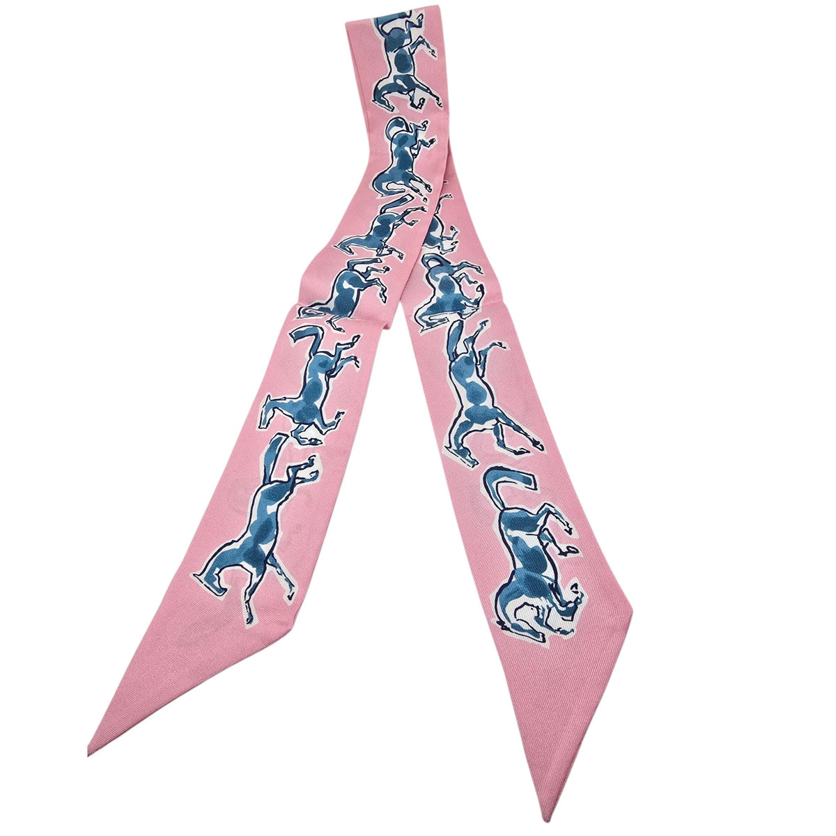 Hermes Silk Twilly Chevaux en Liberté