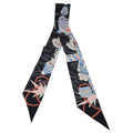 Hermes Silk Odyssey Twilly Black Bleu Ciel Rose