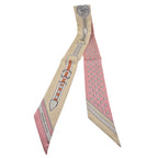 Hermes Silk Twilly Grand Tralala Rose Poudre Beige Pink