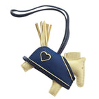 Hermès Rodeo Robeo Coeur Bag Charm PM Jaune Milton/Bleu Nuit/Bleu Tie