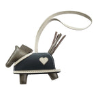 Hermès Rodeo Robeo Coeur Bag Charm PM Beige Marfa Craie Mangrove