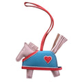 Hermès Rodeo Robeo Coeur Bag Charm PM Rose Darling, Bleu Celeste & Rouge Radieux Milo Lambskin