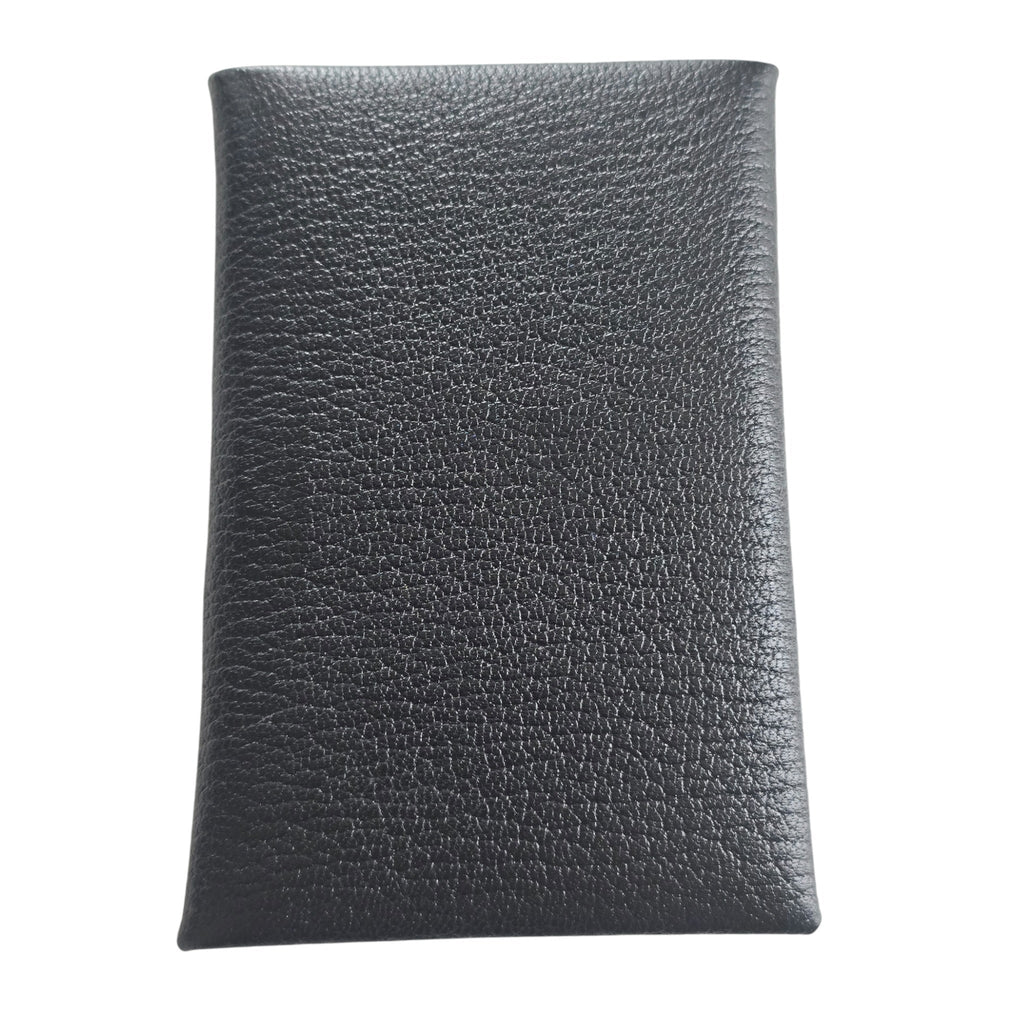 Hermès Calvi Card Holder Noir Chevre Mysore