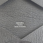 Hermès Calvi Card Holder Noir Chevre Mysore