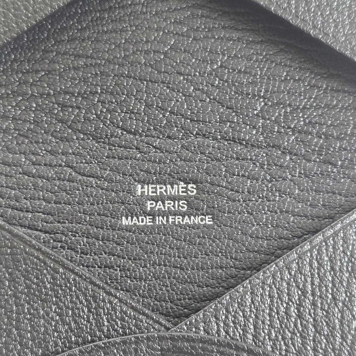 Hermès Calvi Card Holder Noir Chevre Mysore