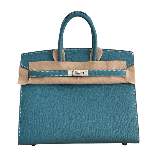 HERMES BIRKIN 25 BLEU JEAN EPSOM PHW