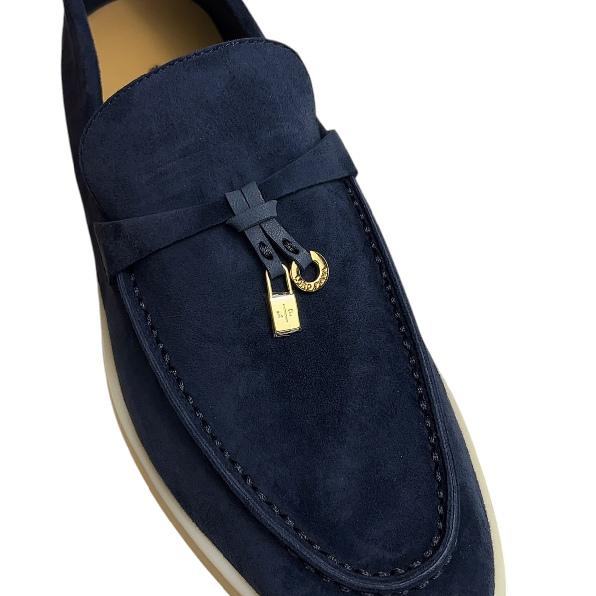 Loro Piana Summer Charms Walk Loafer Navy Blue 39