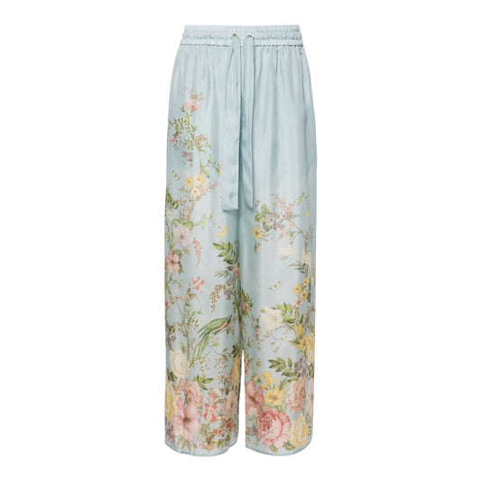 ZIMMERMANN WAVERLY HIGH-WAIST PALAZZO TROUSERS