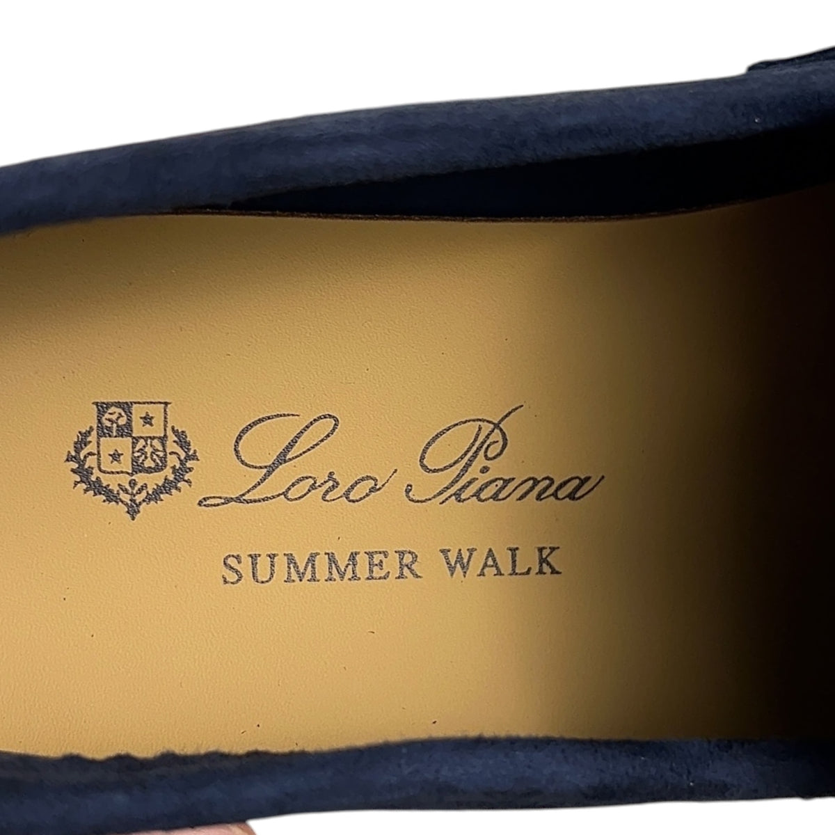 Loro Piana Summer Charms Walk Loafer Navy Blue 39