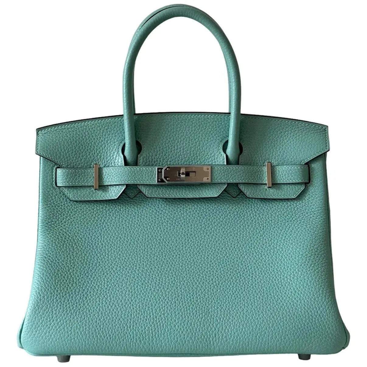 Hermès Birkin 30 Bleu Atoll Clemence Palladium Bag HERMES