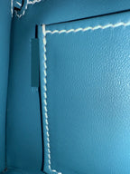 Hermes Mini Kelly II Epsom Bleu Jean Palladium Hardware Bag HERMES