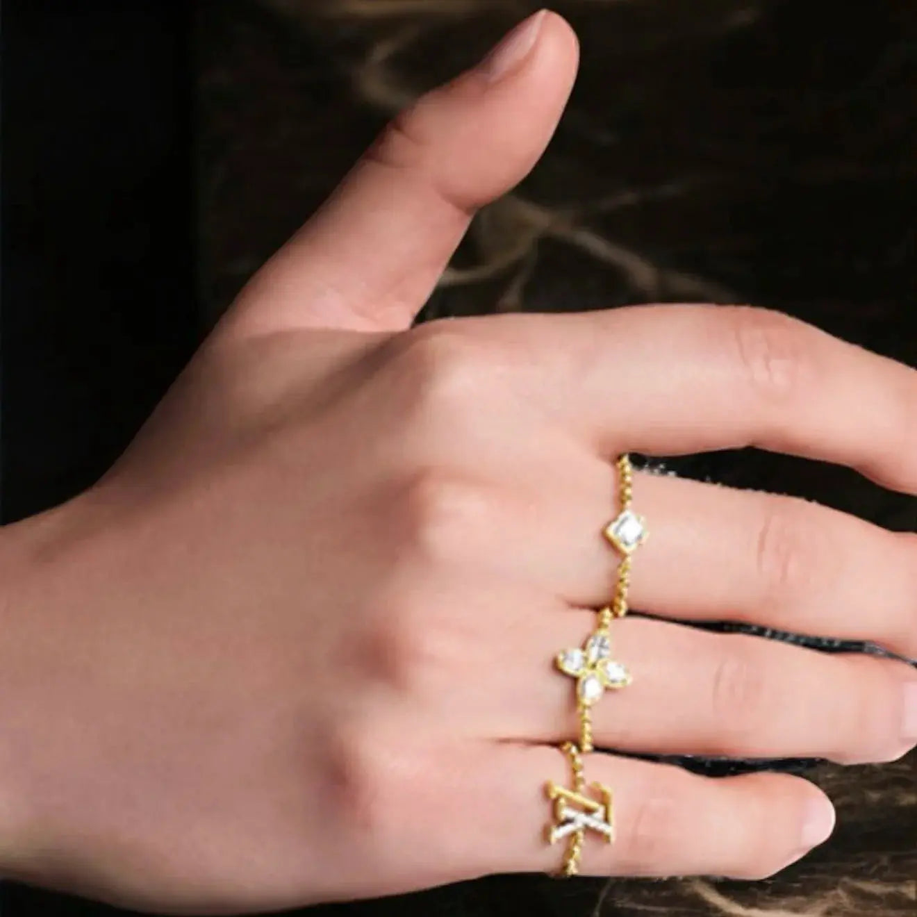 Louis Vuitton LV Lady Ring Set Gold LOUIS VUITTON