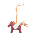 Hermès Rodeo Pegase Bag Charm PM Burgundy/Cornaline/Bleu Brume HERMES