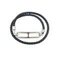 Hermès Roulis Double Tour Black (Noir) Silver - T2 HERMES