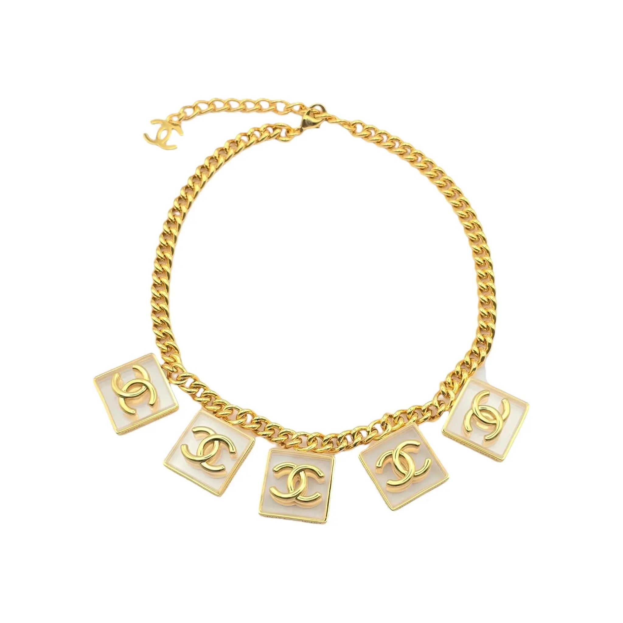 Chanel 2023 CC Transparent Pendant Necklace SS23 CHANEL