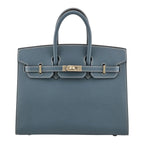 Hermes Birkin 25 Bleu Jean Epsom PHW Bag HERMES