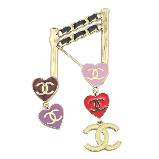 CHANEL MUSIC NOTE CC BROOCH 24A
