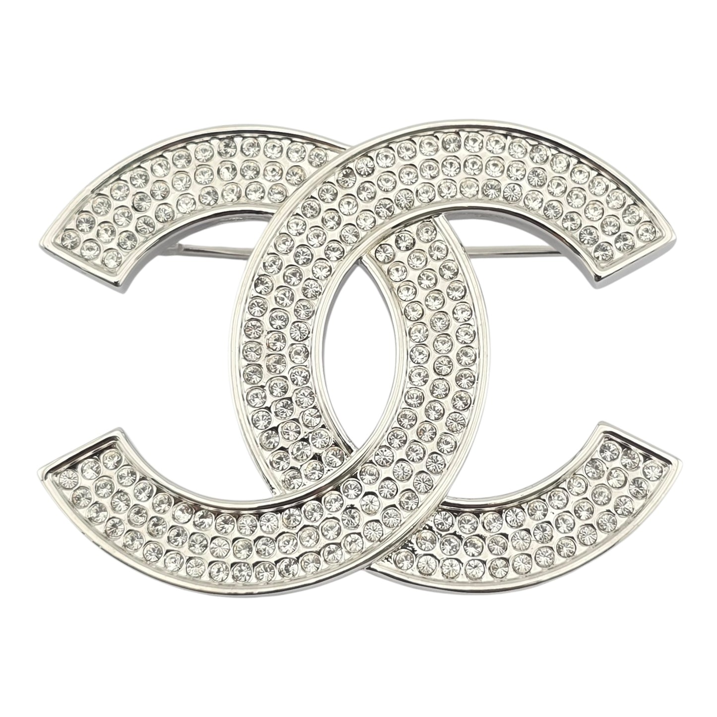 CHANEL CRYSTAL CC BROOCH L25