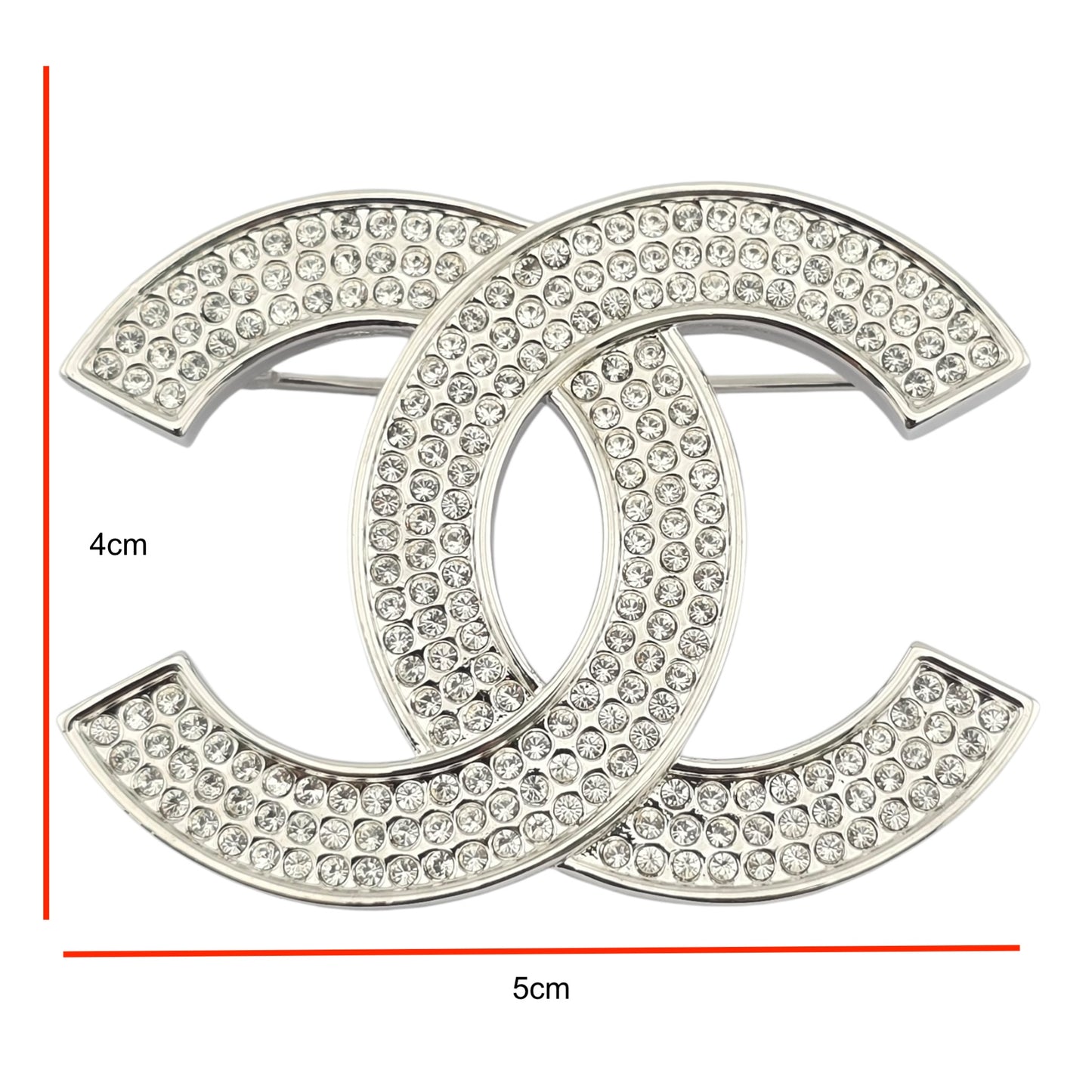 CHANEL CRYSTAL CC BROOCH L25