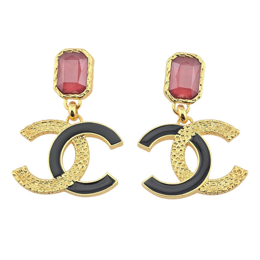 CHANEL PENDANT DROP CC EARRINGS B24