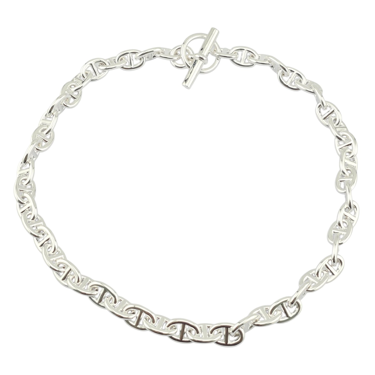 HERMES SILVER CHAINE D'ANCRE NECKLACE