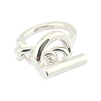 Hermes Croisette Large Sterling Silver Ring HERMES